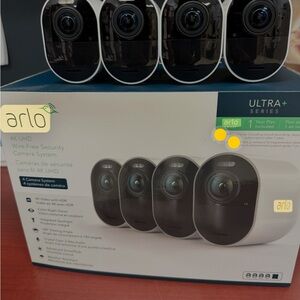Arlo Ultra+ 4K UHD Wire-Free Security Camera System - Black and White